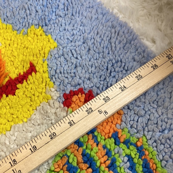 Vintage Bert and Ernie Latch Hook Rug-Sesame Street - Picture 4 of 7